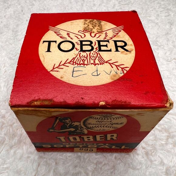 Vintage 40s Unused Tober Official Softball 835 Tournament Original Box - Picture 9 of 10
